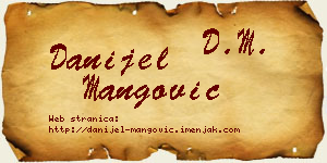 Danijel Mangović vizit kartica
